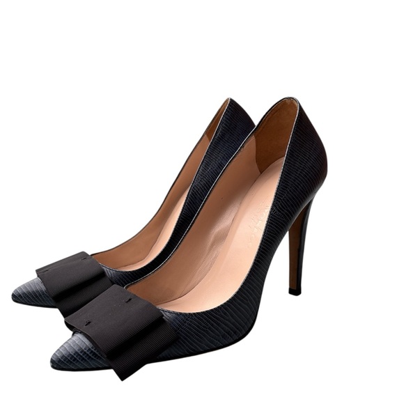 Club Monaco Vero Cuoio blue heels 36 1/2 - Picture 4 of 8